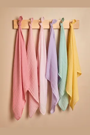 JoJo Maman Bébé 6-Pack Pastel Muslin Squares One