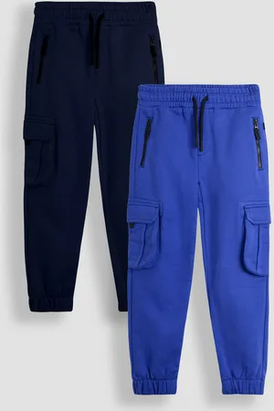 JoJo Maman Bébé Cobalt Blue & Navy Blue 2-Pack Cargo Joggers 128134cm