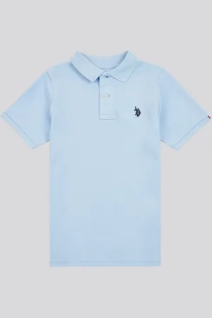 U.S. Polo Assn. U. S. Polo Assn. Boys Double Horsemen 100% Cotton Polo Shirt 9