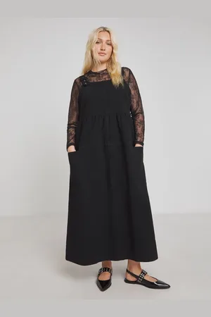 Simply Be 100% Cotton Dungaree Denim Midaxi Dress AU 14