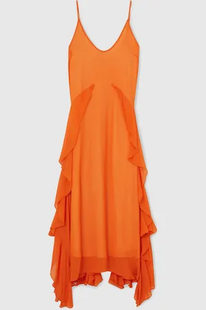 Reiss Eden Ruffle Detail Maxi Dress AU 6