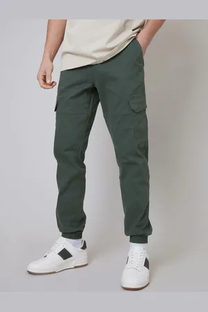Threadbare Green Cotton Jogger Style Cargo Trousers With Stretch XL