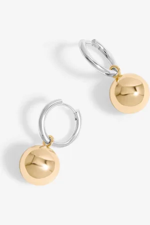 Jon Richard Metallic Two Tone Orb Earrings One