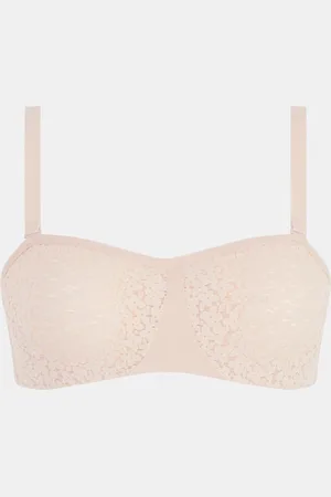 Chantelle Nude Norah Soft Feel Underwired Bandeau Strapless Bra 34 E