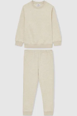 Reiss Ivory Marl Avery 9-13 yrs Cotton-Blend Sweatshirt and Joggers Set 12