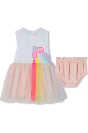 Billieblush Pink Mesh Sequin Baby Dress And Bloomer Set 6 Months (68cm)