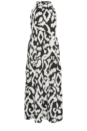 Long Tall Sally Abstract Halter Neck Midaxi Dress AU 20 Tall
