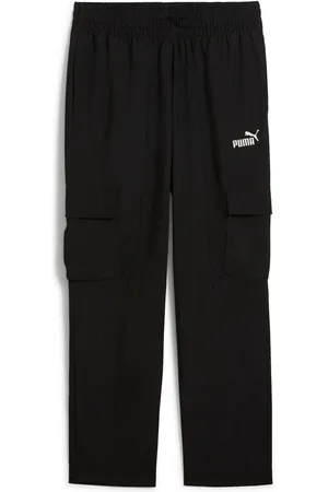 PUMA Black Mens Essentials No. 1 Logo Woven Cargo Pants XS