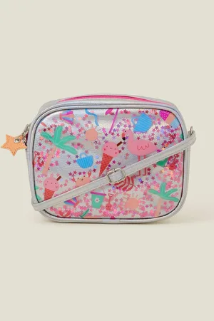 Accessorize Grey Girls Beach Print Confetti Cross-Body Bag one