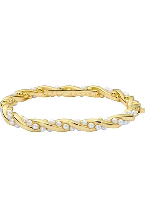 Ted Baker Gold Tone Tilaa: Twisted Pearl Cuff Bracelet One