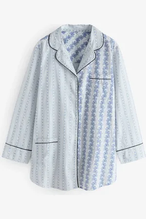 Cath Kidston Blue Print Mix 100% Cotton Nightshirt Pyjamas AU 24