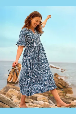 Brakeburn Arrows Midi 100% Cotton Dress AU 18