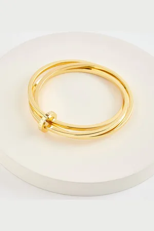 Ted Baker Gold Huulia Multi Hoop Bangle Bracelet One