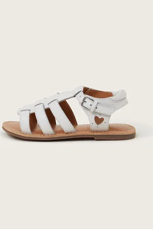 Monsoon White Leather Gladiator Sandals AU 9 (EU 27)