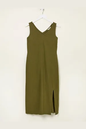 Fat Face FatFace Corey Linen Midi Dress 12