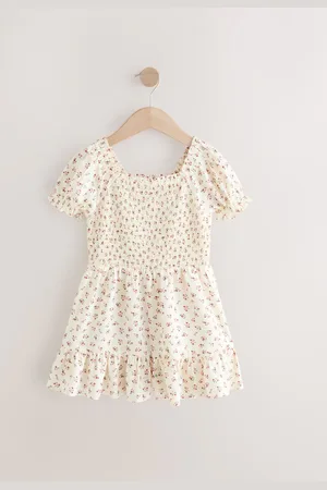 Next Pink Ditsy Shirred Playsuit (3-16yrs) 5 Years (110cm)
