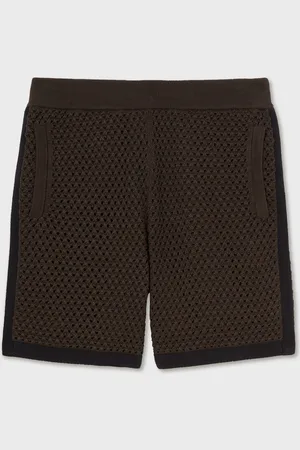 Reiss Butler Cotton-Blend Crochet Shorts L