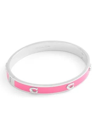 Coach Pink Signature C Enamel Bangle Bracelet one