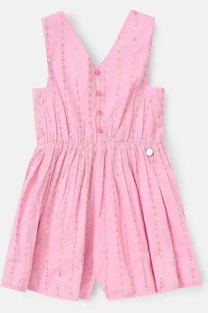 Angel & Rocket Pink Lina Printed Linen Playsuit 11 Years (146cm)