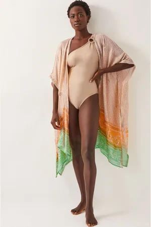 Monsoon Natural Clea Bandhani Beach Cover-Up one