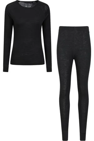 Mountain Warehouse Black Womens Merino Long Sleeve Thermal Top AU 12