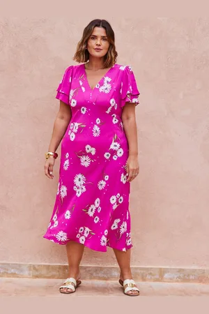 Live Unlimited London Flutter Sleeve Dress AU 26