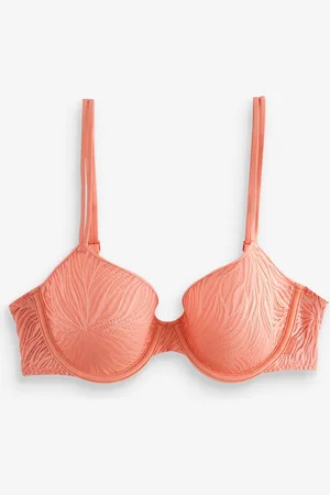 Calvin Klein Orange Sheer Marquisette Lightly Lined Demi Bra 32 B