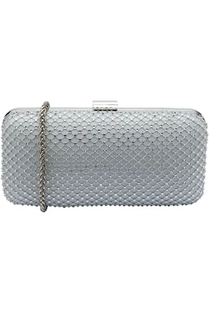 Lotus Silver Clutch Bag with Chain One