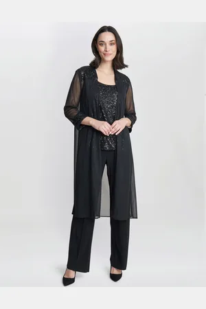 Gina Bacconi Black Jessica Three Piece Suit Set AU 14
