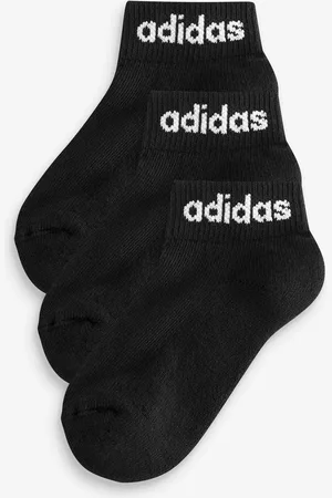 adidas Black Linear Ankle Cushioned Socks 3 Pack UK 11-12.5