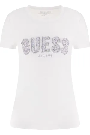 Guess Short Sleeve Logo Lace T-Shirt XL