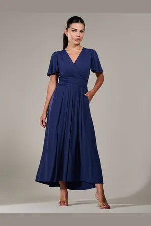 Jolie Moi Petite Short Sleeve Soft Silky Jersey Maxi Dress AU 8 Petite