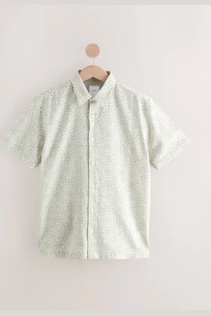 Next Printed Tile Short Sleeve 100% Cotton Shirt XS