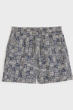 Seasalt Cornwall Mens Land and Sea Printed Shorts 3XL