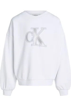 Calvin Klein White Crew Neck 100% Cotton Sweatshirt 10 Years (140cm)
