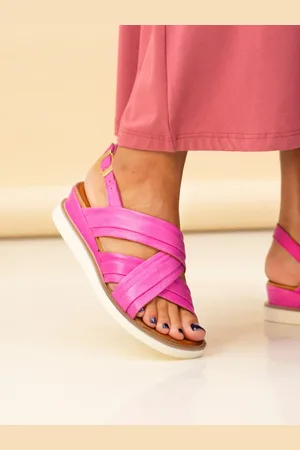 Lunar Bethany Fuchsia Lea. Sandals AU 7 (EU 38)