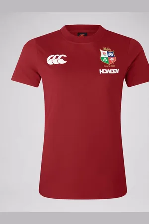Canterbury Red British & Irish Lions Rugby Cotton Jersey T-Shirt AU 10