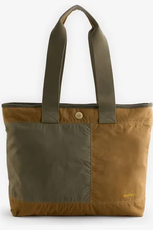 Barbour Green 100% Cotton Mya Tote Bag One