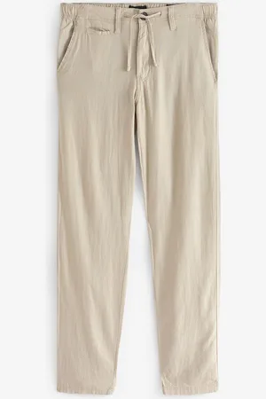 Threadbare Ecru Linen Blend Trousers 38