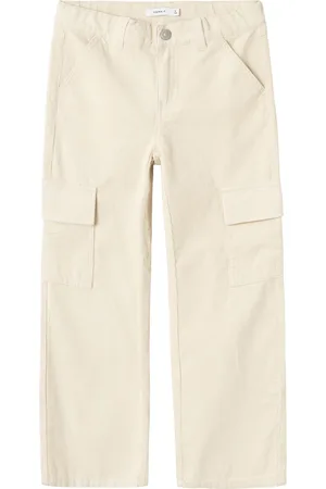 NAME IT White Corduroy Wide Leg Trousers 10 Years (140cm)