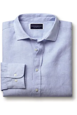 Charles Tyrwhitt Slim Fit Plain Pure 100% Linen Shirt XL