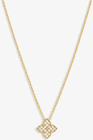 Jon Richard Gold Tone Pave Clover Pendant one