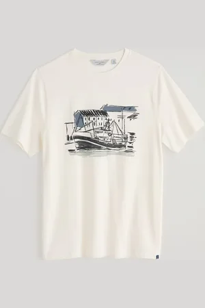 Seasalt Cornwall White Mens Midwatch 100% Cotton T-Shirt xlarge