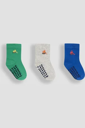 JoJo Maman Bébé Blue Printed Socks 3 Pack 6