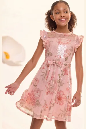 Lipsy London Floral Printed Sequin Occasion Dress (5-16yrs) 8 Years (128 cm)