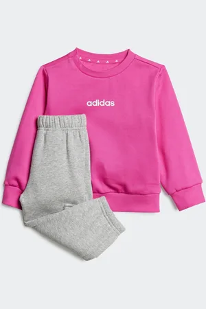 adidas Pink Essentials Logo Tracksuit 3