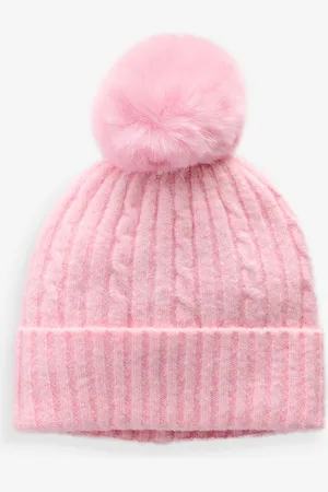 Next Pink Pom Cable Knit Beanie Hat (3-16yrs) 7