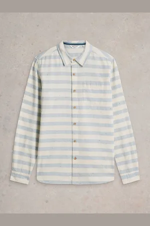 White Stuff Neppy Stripe Long Sleeve 100% Cotton Shirt S