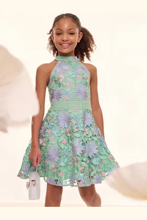 Lipsy London Premium Halter Lace Floral Occasion Dress (5-16yrs) 11 Years (146cm)
