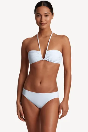 Ralph Lauren Beach Club Solids Shirred U Wire Bandeau White Bra 14